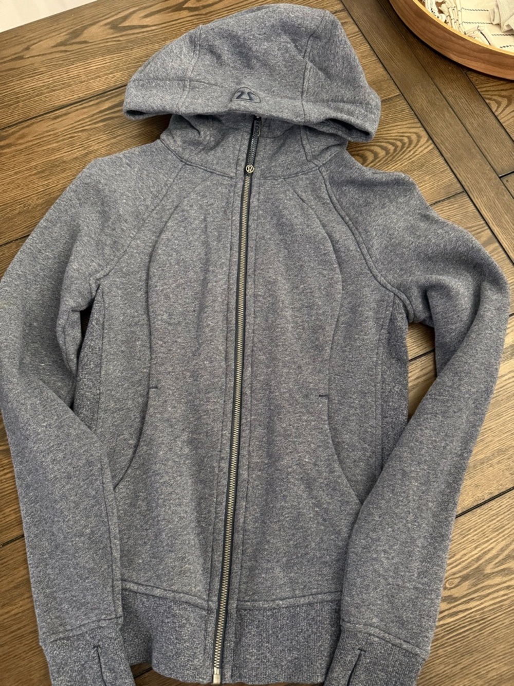 Lululemon blue Full-Zip scuba Hooded Jacket